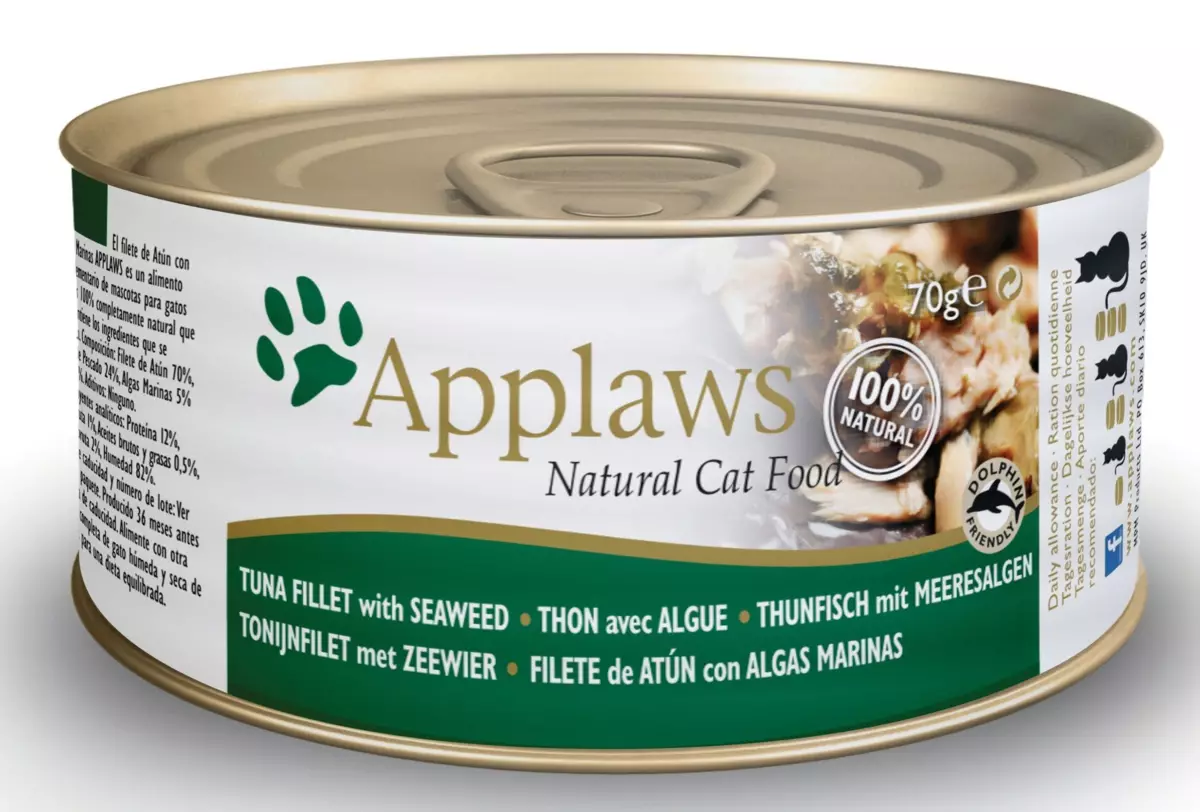 Cat feed Appaws: cica és sterilizált macskák, összetételük. Száraz hírnök és nedves takarmány, felülvizsgálatuk. Vélemény 22701_12