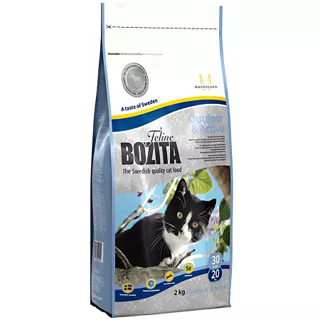 Bozita Feed: våt och torr mat från tillverkaren. Sammansättning. Mat från makrill, kyckling, lax och andra ingredienser. Recensioner 22706_16