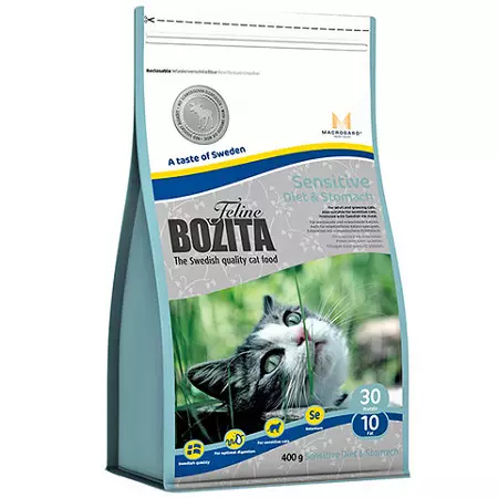 Bozita Feed: våt och torr mat från tillverkaren. Sammansättning. Mat från makrill, kyckling, lax och andra ingredienser. Recensioner 22706_18