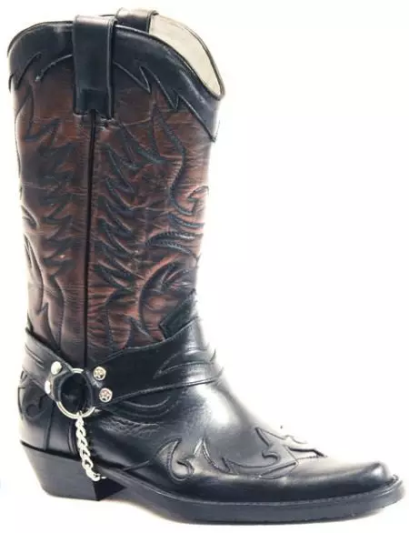 Botas de vaquero (77 fotos): Cosaces y modelos en el estilo del vaquero americano, que los usa y con qué, las botas de invierno hechas de cuero genuino. 2272_18