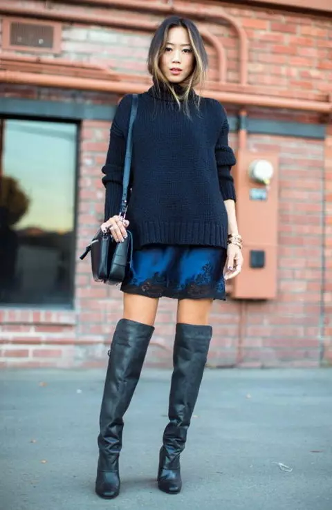 Butang musim sejuk untuk kaki penuh (54 foto): Model wanita dengan nipper yang luas tanpa zip dan tinggi untuk melengkapkan kaviar 2273_19
