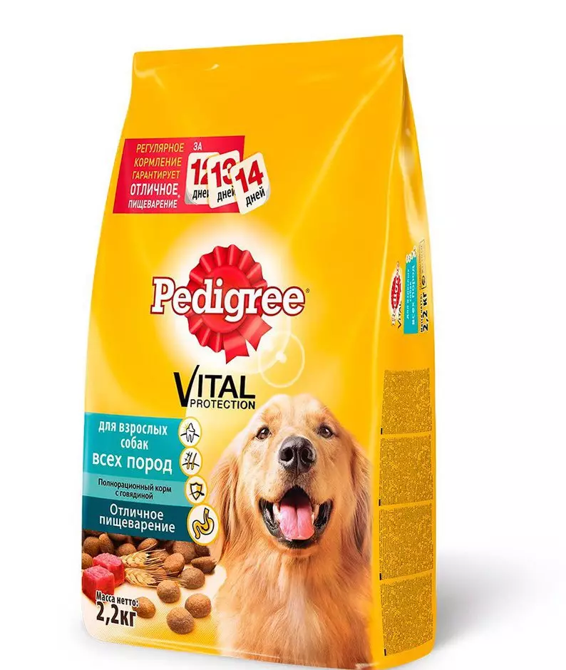 Wat doen die belasting te eet? As voer 'n klein taxi's in 1, 2 en 3 maande. Wat is 'n volwasse hond? Hoeveel keer per dag gee 'n hondjie voer? Wat kan nie gegee word nie? 22825_8