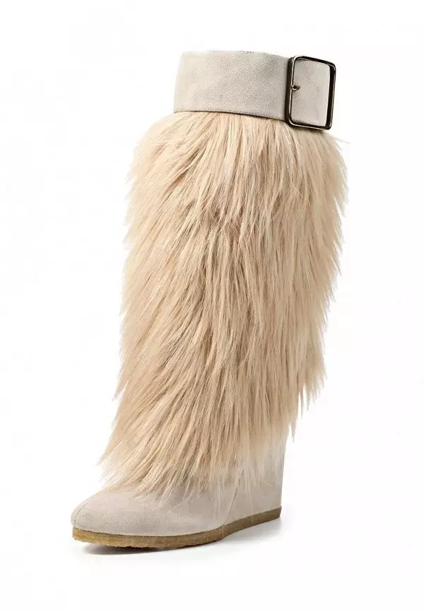 ウェッジの冬のブーツ（66枚の写真）：隠されたくさび、短くて長く、それらを着用するもので、女性モデル2021-2022 2287_22