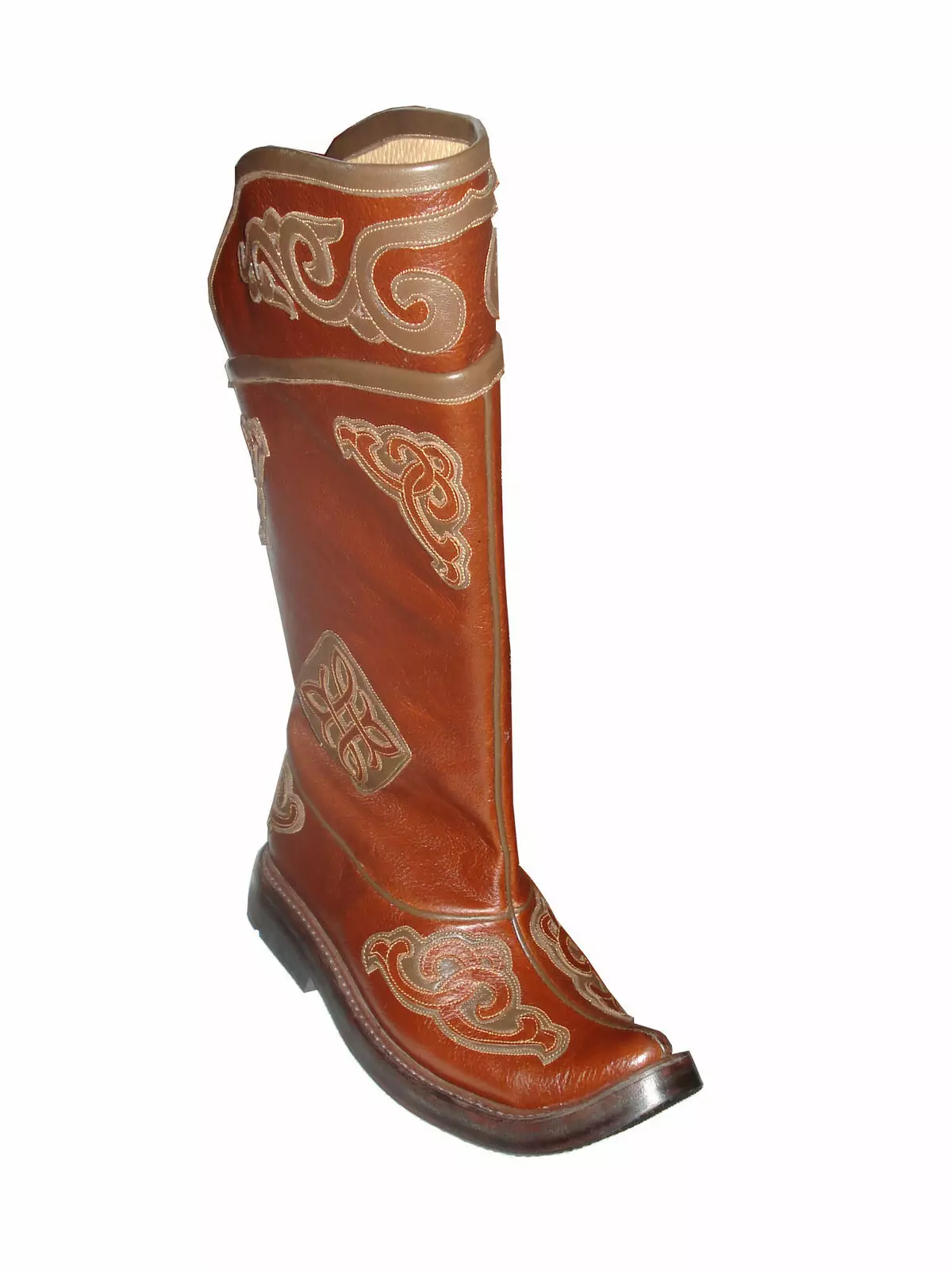 Boots Mongolia (63 Lluniau): Boots a chyffuriau gaeaf Mongolaidd ar ffwr cŵn, lledr uchel a ffwr du, adolygiadau 2291_50