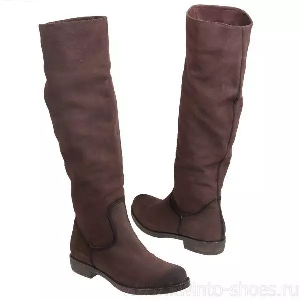 Suede boots (102 mga larawan): Ano ang magsuot ng mga modelo ng pula at asul na kababaihan mula sa suede, mataas sa sakong, kaysa linisin ang mga ito 2293_70