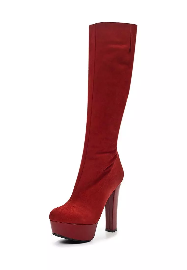 Boots de camussa (102 fotos): què portar models de dones vermelles i blaves de camussa, alt al taló, que netejar-los 2293_71