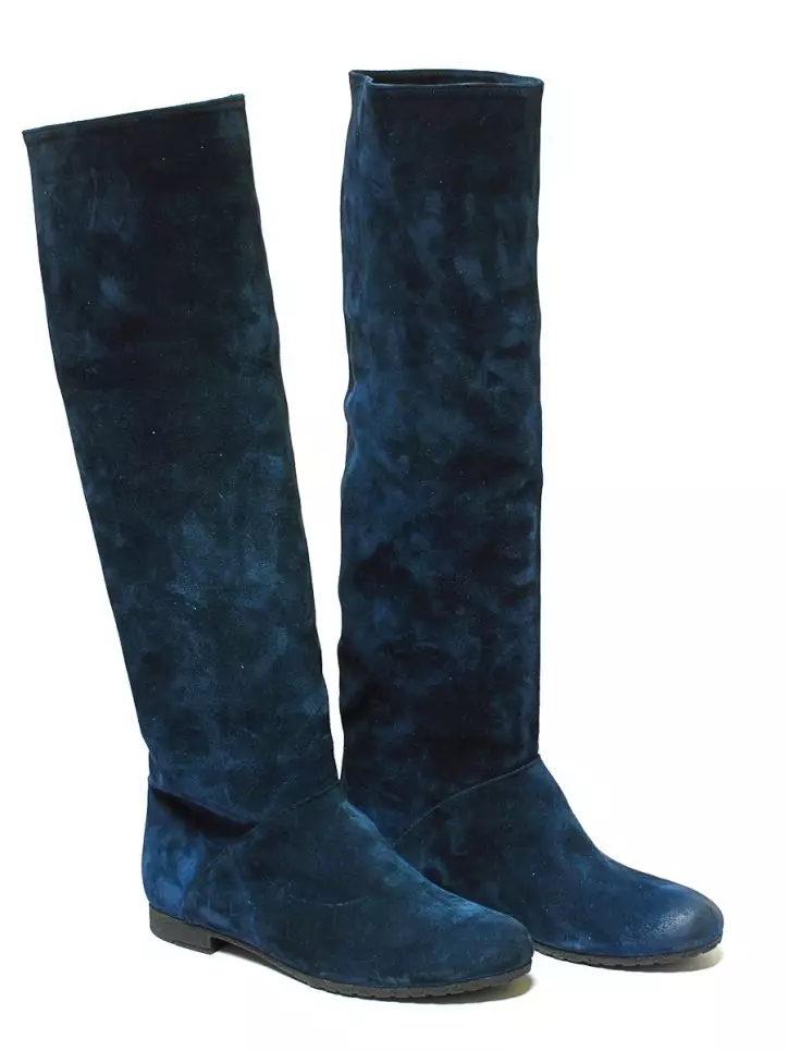 Suede Boots (102 Valokuvat): Mitä käyttää punaisia ​​ja sinisiä naisten malleja mokkanalla, korkealla kantapäällä kuin puhdistaa ne 2293_74