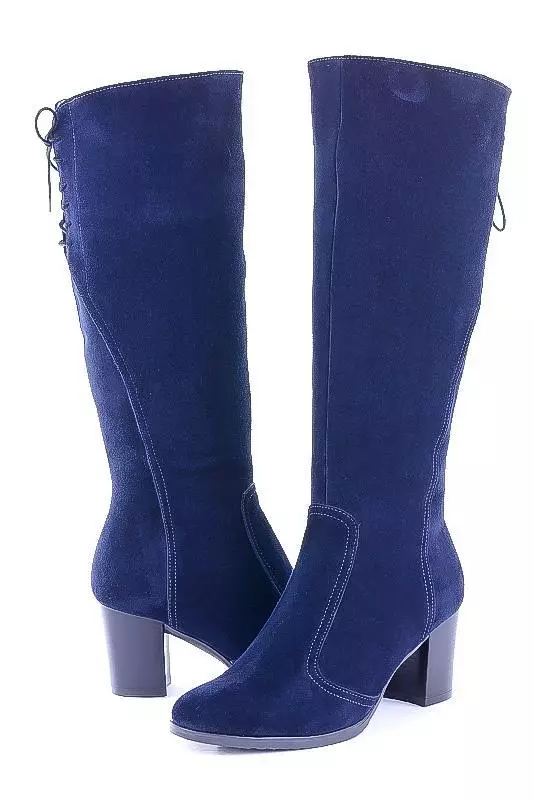 Botas de ante (102 fotos): qué usar modelos de mujeres rojas y azules de gamuza, altas en el talón, que limpiarlas. 2293_77