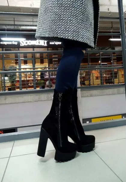 महिला suede winter बूट (120 फोटो): काळजी कशी, warge, कमी heels, एईएलशिवाय आणि suede पासून एक प्लॅटफॉर्मवर मॉडेल 2302_32