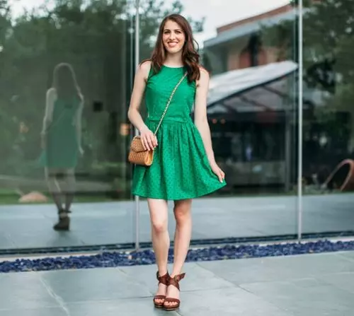 Zielona Dostosowana sukienka dla szczupłych dziewczyn