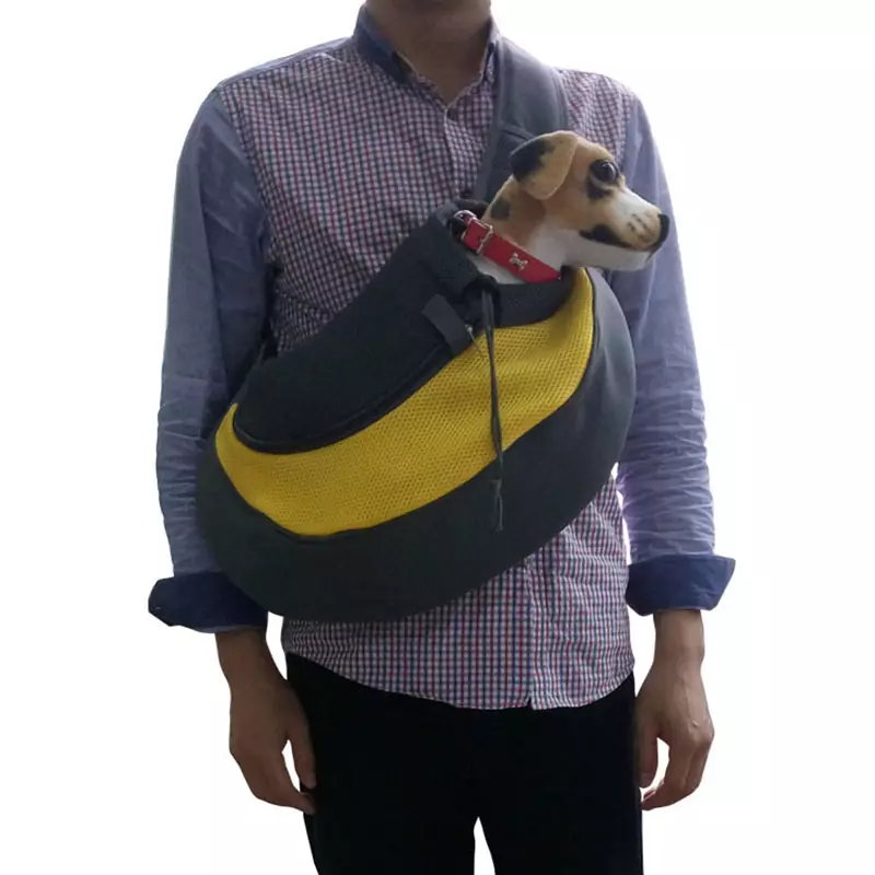 Noseći rubovi za pse (27 fotografija): priveze za pse malih i srednjih pasmina. Kako odabrati ruksak na leđima za prijevoz? 23252_11