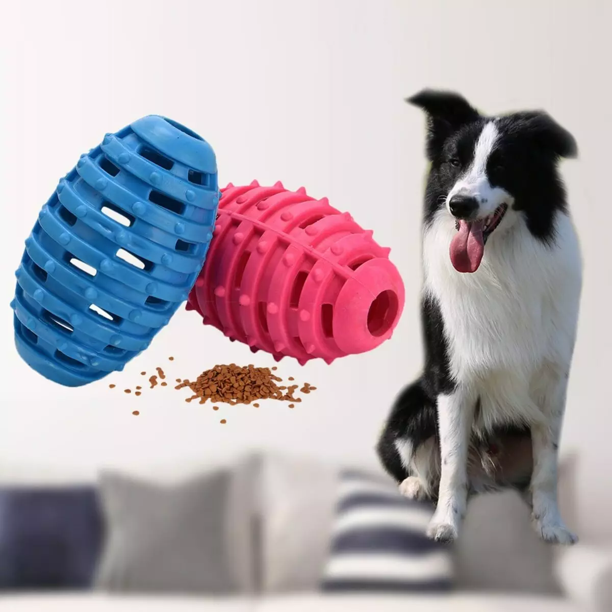 Posude za pse (34 fotografije): Kako odabrati interaktivne hranilice i zdjele - nerezi, sklopive i dvostruke, keramičke i metalne zdjele za velike pse i štenad? 23253_34