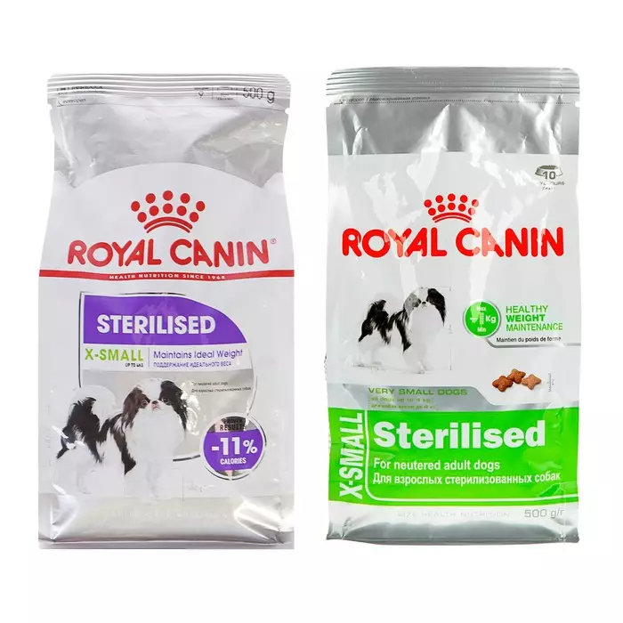 Royal Canin för steriliserade hundar: Feed Overview för neutererade och steriliserade hundar, recensioner 23261_4