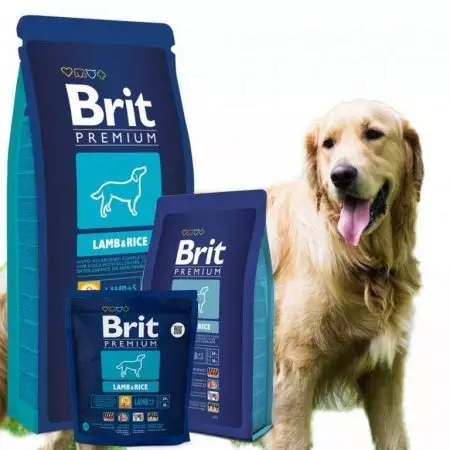 큰 품종의 개를위한 음식 Brit : 강아지, 노인 및 젊은 개. 건조 공급 15-18 kg, 그들의 조성물 23277_4