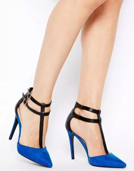 Blue Heel Shoes (46 zdjęć): Co nosić modele damskie na średnim i małym obcasie 2327_25