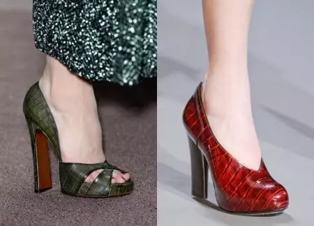 کفش های تمساح (62 عکس): چه چیزی برای پوشیدن مدل های زن از خزنده پوست و تحت تمساح 2346_13