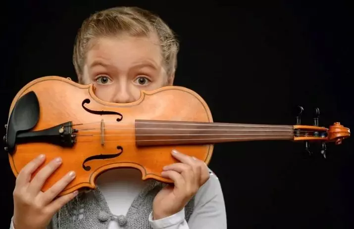 O que é diferente do violino? 7 Diferenças de foto de instrumentos musicais. O que é mais e o que menos? 23516_6