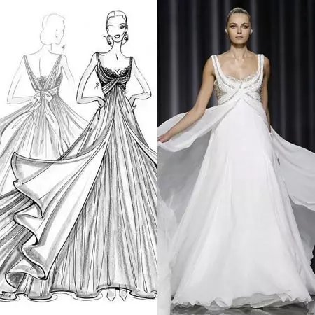 sketch ຂອງ dress ເຣັກຕອນແລງ