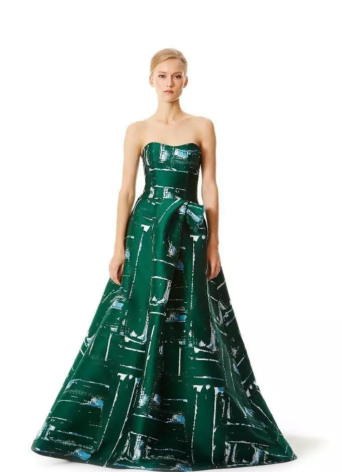 Вечер фустан од Каролина Херера зелена
