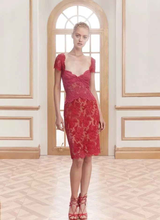 Jenny Packham Dress Evening Red Lace