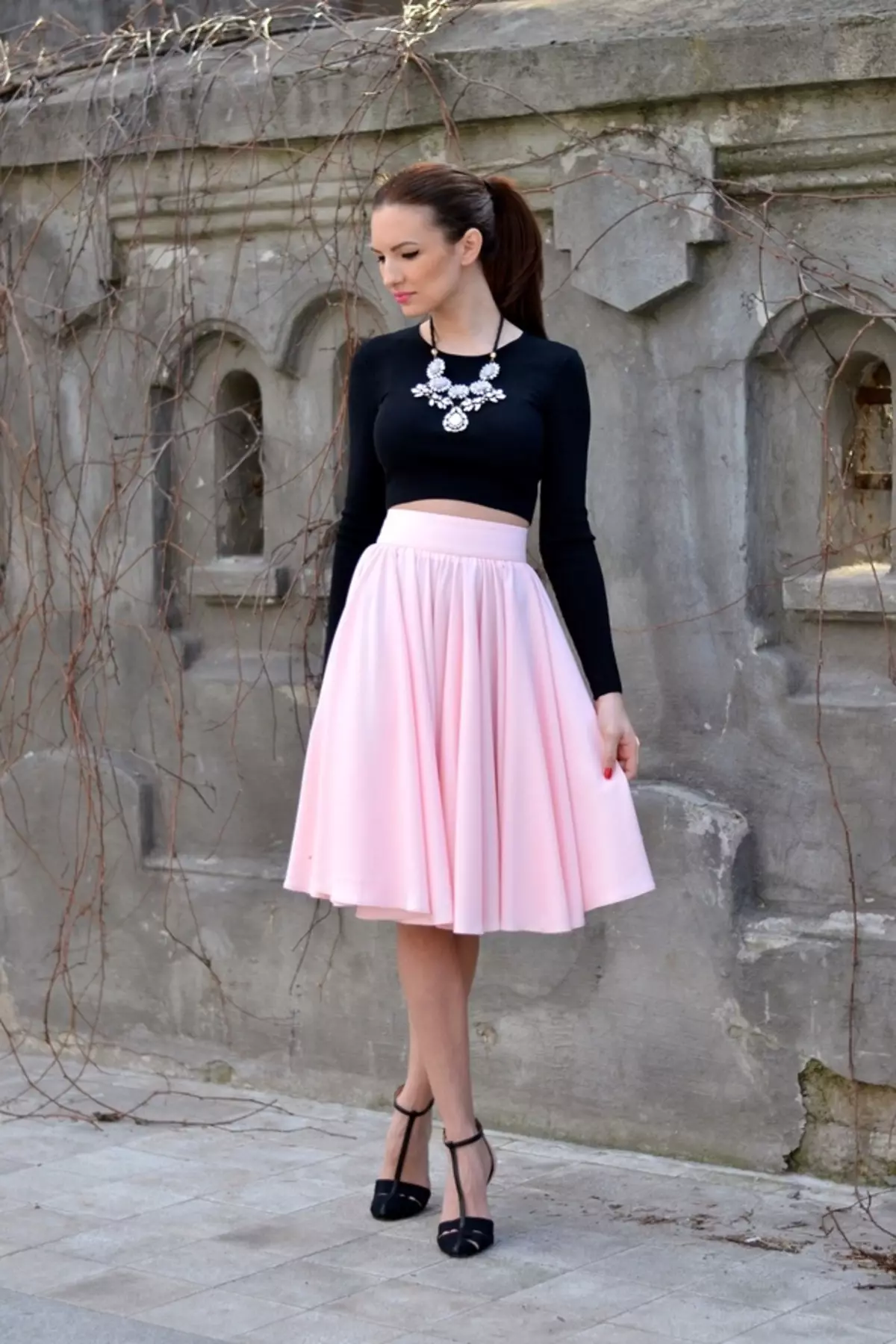 Розовая юбка