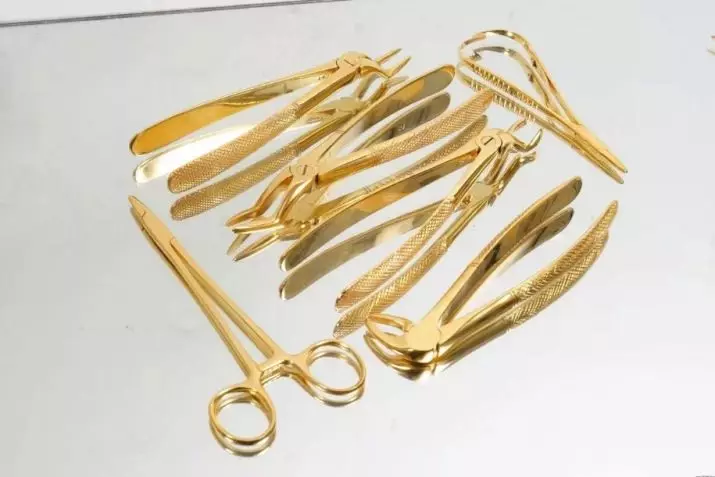 Medisch goud: wat is het? Sieraden en andere producten van legering, zijn samenstelling en steekproef. Hoe sieraden schoon te maken? 23651_23