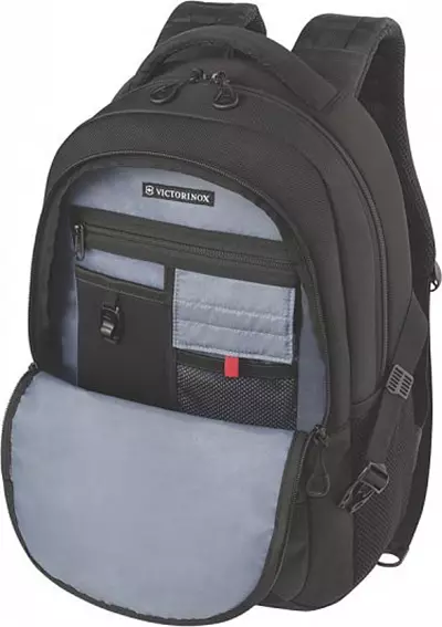 Backpacks Nictorinox: Model kanthi tali bahu, sawetara model. Kepiye mbedakake Asli? Ulasan 23660_11