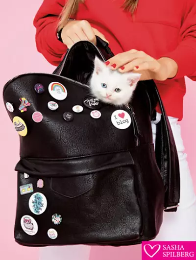 Marmalato Backpacks: वस्त्रों से काले और गुलाबी महिला मॉडल, sequins के साथ सफेद बैकपैक्स और बिना, अन्य backpacks 23675_17