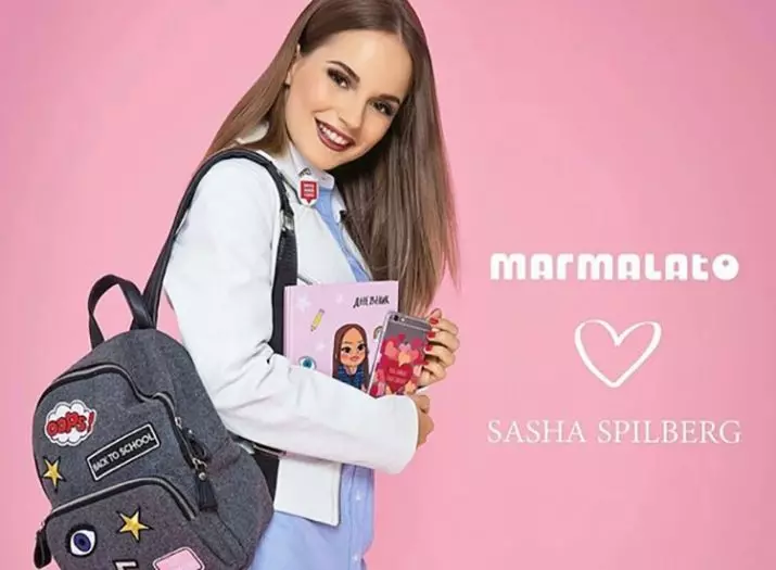 Mochilas de Marmalato: modelos femininos negros e rosados ​​de téxtiles, mochilas brancas con lantejoulas e sen outras mochilas 23675_2