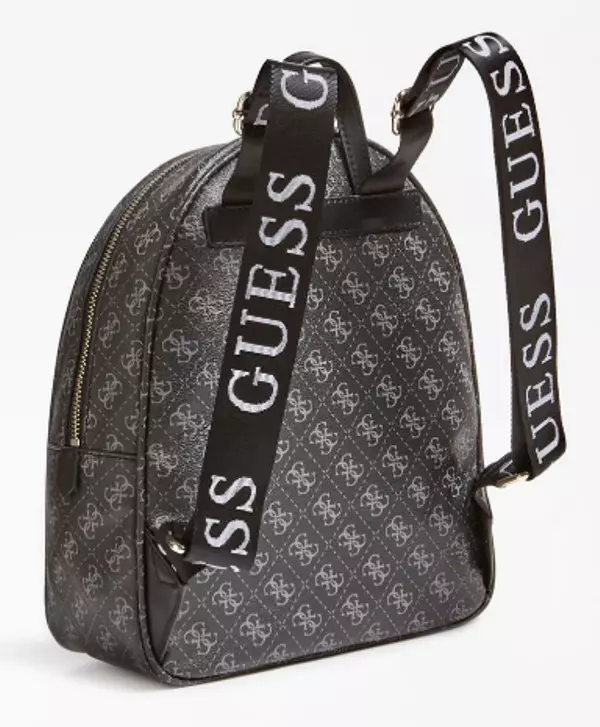 Backpacks Guess: Black and Red, White and Pink, Brown and Quilted Leather, Blue Denim, Silver and Other Models 23677_15