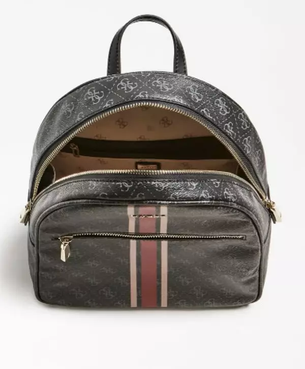 Backpacks Guess: Black and Red, White and Pink, Brown and Quilted Leather, Blue Denim, Silver and Other Models 23677_16