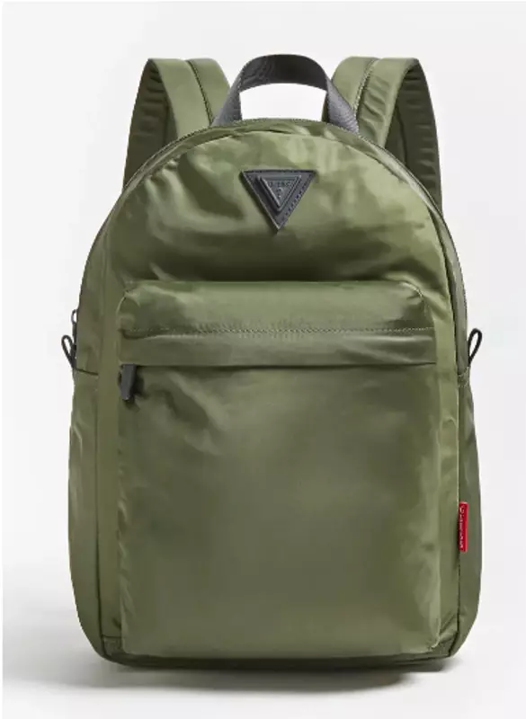 I-Backpacks Guess: Abesifazane abamnyama nababomvu, abamhlophe nabamhlophe kanye nesikhumba esimhlophe, esinsundu kanye nesikhumba, isiliva namanye amamodeli 23677_39