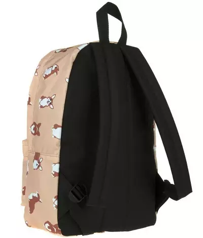 Zain рюкзактары: авокадо, Corgs және Fox, қара және бургундия модельдері, жарыс, фламинго және банандармен, шолулармен шолулар 23678_12