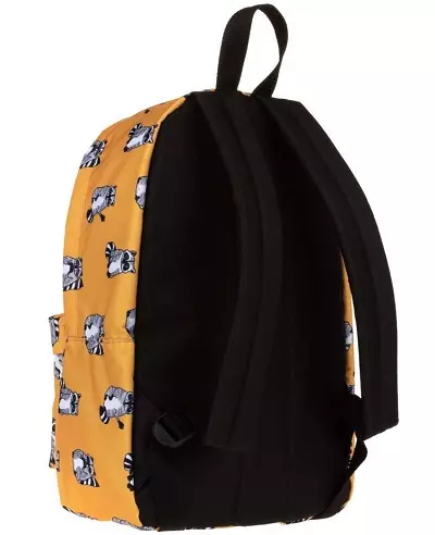Zain Backpacks: dengan alpukat, corg dan rubah, model hitam dan burgundy, dengan raccats, flamingos dan pisang, ulasan 23678_17