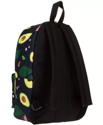 Zain mochilas: con aguacate, corgs e raposos, modelos de negro e borgoña, con raccats, flamencos e bananas, comentarios 23678_20