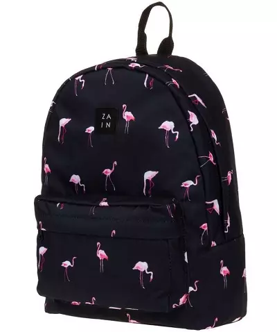 Zain backpacks: வெண்ணெய், corgs மற்றும் நரிகள், கருப்பு மற்றும் பர்கண்டி மாதிரிகள், raccats, flamingos மற்றும் வாழைப்பழங்கள், விமர்சனங்களை 23678_22