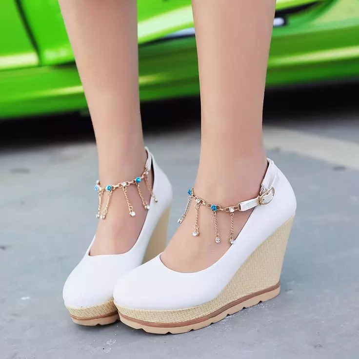 White wedge shoes (49 photos) 2375_7