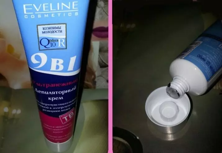Eveline Depilation Creams: Crem depiliatoriaus 9 in 1, už veidą, ultrafine, 3 iš 1 ir kitos parinktys, kaip naudotis klientų atsiliepimais 23834_20