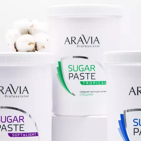 Paste par Shugaring Aravia Professional (34 foto): Cukura ielīmēt vidējā blīvuma kārtridžā, citu sugu, to sastāvu. Kā izmantot? Atsauksmes 23887_27