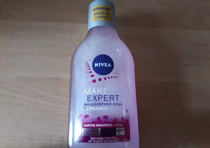 Michael Water Nivea: med rosa vatten och hud andning, sätta smink expert med micellar gel för tvätt, komposition och recensioner 23924_12