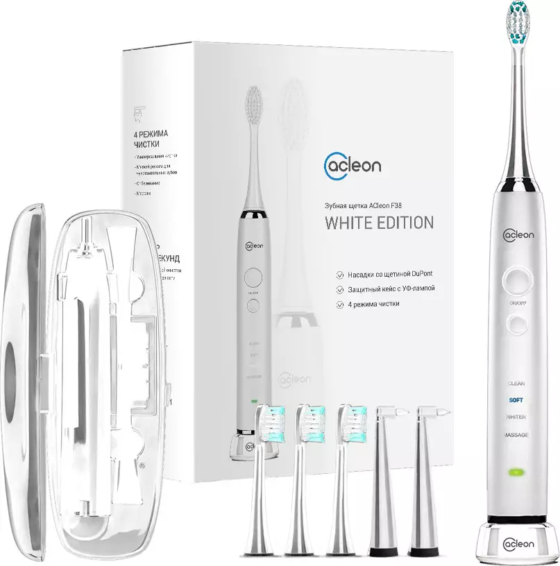 Vurdering af de bedste elektriske tandbørster: Topelektrolater til tænder, oversigt over mærker og sammenligning af modeller, de bedste børster i henhold til tandlæger 24000_36