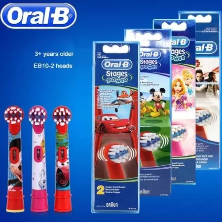 Otroške šobe Oral-B za zobne ščetke: Otroški modeli 