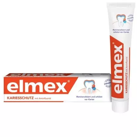 ELMEX tandepasta: samestelling, sensitief vir sensitiewe tande en beskerming van karies, pasta met fluoor van Finland, kinder- en volwasse, resensies 24031_13
