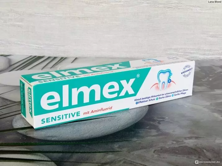ELMEX tandepasta: samestelling, sensitief vir sensitiewe tande en beskerming van karies, pasta met fluoor van Finland, kinder- en volwasse, resensies 24031_19