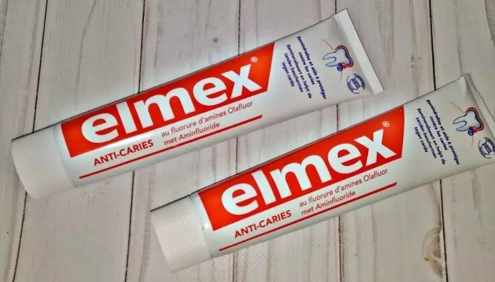 Elmex tandkräm: komposition, känslig för känsliga tänder och skydd från karies, pasta med fluor från Finland, barn och vuxna, recensioner 24031_21