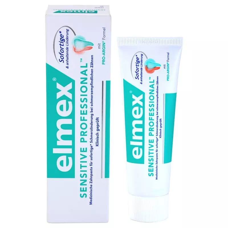 Ubat gigi elmex: komposisi, sensitif untuk gigi sensitif dan perlindungan daripada karies, pasta dengan fluorin dari Finland, kanak-kanak dan dewasa, ulasan 24031_3