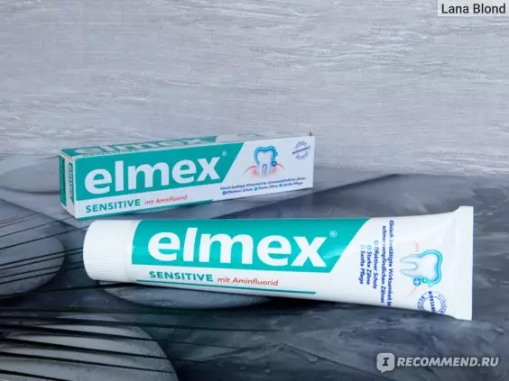 ELMEX tandepasta: samestelling, sensitief vir sensitiewe tande en beskerming van karies, pasta met fluoor van Finland, kinder- en volwasse, resensies 24031_9