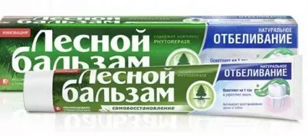牙膏“森林Balsam”：組成和製造商，夜晚和黑色，“FORTA資產”和“三效”，對於敏感的牙齒和其他產品，評論 24041_28