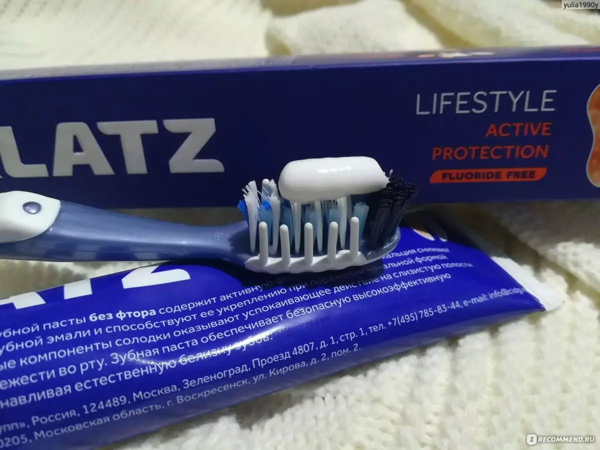 Klatz toothpaste: lasa ng alak at kalusugan, mga linya ng bata para sa mga bata at brutal lamang, i-paste para sa mga lalaki. Mga Review ng Dental 24056_30