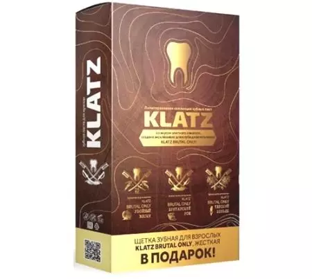 Klatz zubní pasta: alkohol a zdraví chuť, dětská linka pro děti a brutální jen, pasta pro muže. Zubní recenze 24056_7